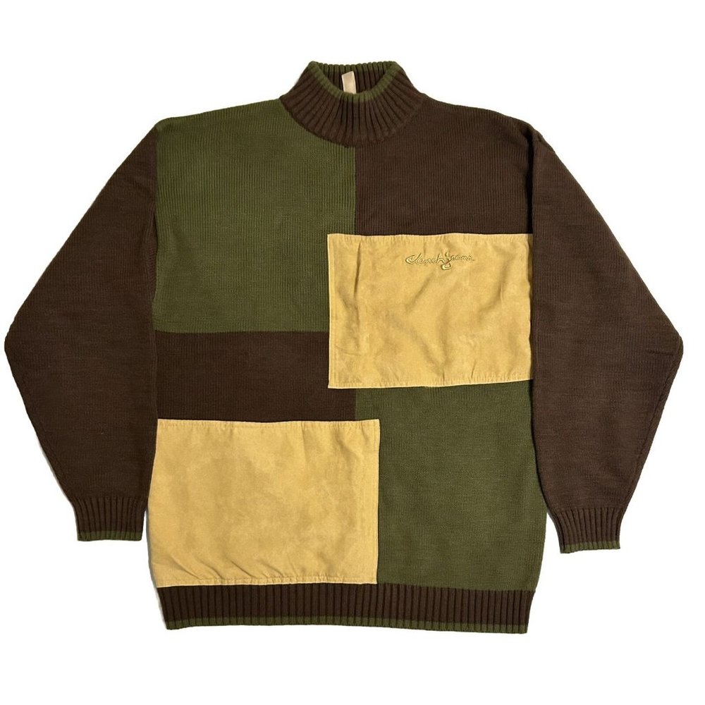 Clench Jeans Patch Work Sweater RN#96991 Size XL